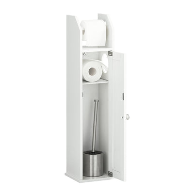 SoBuy FRG135-W Support Papier Toilette Armoir Porte-papier Toilettes Porte Brosse WC
