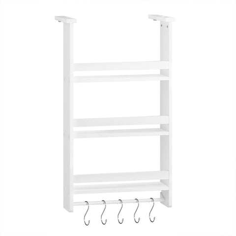 SoBuy Rafturi angolare pentru bucătărie de depozitare a spațiului de perete pentru a atârna FRG150-W alb