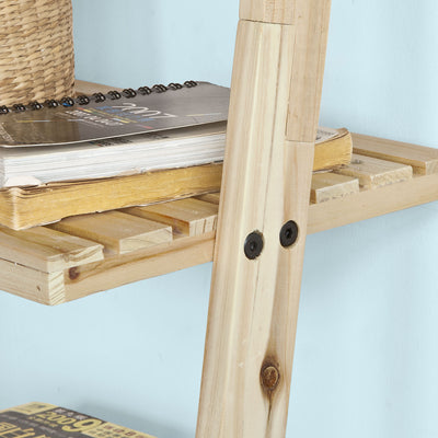 SoBuy FRG161-N Bibliothèque Étagère murale style échelle avec 6 niveaux de rangement