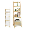 SoBuy FRG162-N Raft pliabil tip scară cu 4 niveluri, pentru baie, birou, sufragerie etc.