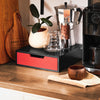 SoBuy FRG179-R Cutie de depozitare cu sertar pentru capsule de ceai și cafea, Cutie pentru capsule de cafea, Cutie pentru ceai, Cutie de depozitare pentru capsule, din bambus