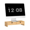 SoBuy FRG198-N Suport monitor din bambus cu 2 sertare