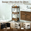 SoBuy FRG226-F Etajeră de baie, Suport duș cu 3 coșuri, Turn de depozitare, Raft de depozitare 28x20x74 cm