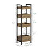 SoBuy FRG226-F Etajeră de baie, Suport duș cu 3 coșuri, Turn de depozitare, Raft de depozitare 28x20x74 cm