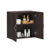 SoBuy FRG231-BR Dulap de Perete Suspendat pentru Baie cu Raft Reglabil și Ușă, Dulap de Perete Compact pentru Baie, Toaletă sau Bucătărie, Maro 60x30x60 cm