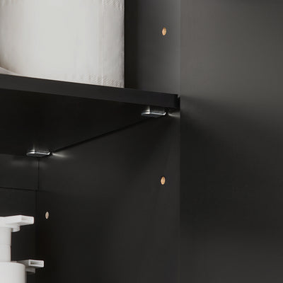 Precomandă SoBuy FRG231-L-SCH Dulap suspendat de baie cu etajeră reglabilă și ușă de depozitare compactă pentru baie, WC sau bucătărie Negru 90x30x60 cm