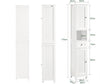 SoBuy FRG236-W Dulap Coloană Baie, Șifonier Înalt de Depozitare cu 2 Uși, 1 Sertar și Nișă Deschisă, Mobilier de Depozitare pentru Baie, WC, SDB, Toaletă sau Bucătărie 32x170x30cm