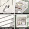 SoBuy FRG236-W Dulap Coloană Baie, Șifonier Înalt de Depozitare cu 2 Uși, 1 Sertar și Nișă Deschisă, Mobilier de Depozitare pentru Baie, WC, SDB, Toaletă sau Bucătărie 32x170x30cm