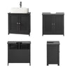 SoBuy FRG237-DG Dulap sub chiuvetă, Dulap sub lavoar cu rafturi reglabile, Dulap de baie cu uși rezistente la umiditate, Dulap de depozitare pentru baie din MDF, 60 x 35 x 58 cm, Gri