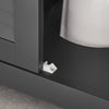SoBuy FRG237-II-DG Meuble sous-Lavabo, Meuble sous Vasque avec Étagères Ajustables, Meuble de Salle de Bain en MDF, pour Colonne lavabo, Rangement avec Portes Anti-humidité, Gris, L60xP35xH58 cm