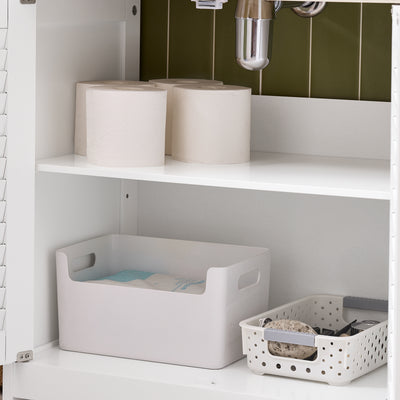 SoBuy FRG237-WN Meuble Sous Lavabo, Meuble sous Vasque avec 2 Portes et 2 Étages