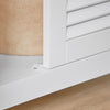 SoBuy FRG238-W Meuble de Salle de Bain avec 2 Portes Persiennes – 1 Tiroir, Étagère Réglable, 60×35×87 cm, Blanc