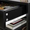 SoBuy FRG258-SCH Noptieră cu 2 Sertare și Raft, Masă de Noapte pentru Dormitor - Mobilier Modern de Depozitare L45 x P38 x H55 cm Negru