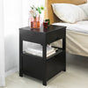 SoBuy FRG258-SCH Noptieră cu 2 Sertare și Raft, Masă de Noapte pentru Dormitor - Mobilier Modern de Depozitare L45 x P38 x H55 cm Negru