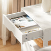 SoBuy FRG258-W Noptieră cu 2 sertare și raft, Noptieră pentru dormitor - Dulap de depozitare modern L45 x P38 x H55 cm Alb