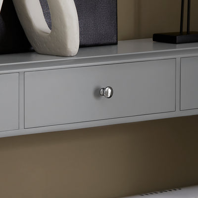 SoBuy FRG43-L-HG Etagere Murale avec 3 Tiroirs - Étagère Flottante Moderne pour Entrée, Salon, Cuisine & Chambre - Gris 94x15x10cm