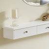 SoBuy FRG43-L-W Etagere Murale avec 3 Tiroirs - Étagère Flottante Moderne pour Entrée, Salon, Cuisine & Chambre - Blanc 94x15x10cm