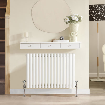 SoBuy FRG43-L-W Etajeră de Perete cu 3 Sertare - Raft Plutitor Modern pentru Hol, Sufragerie, Bucătărie și Dormitor - Alb 94x15x10cm
