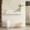 SoBuy FRG43-L-W Etagere Murale avec 3 Tiroirs - Étagère Flottante Moderne pour Entrée, Salon, Cuisine & Chambre - Blanc 94x15x10cm