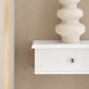 SoBuy FRG43-W Etajeră de Perete cu 2 Sertare - Etajeră Modernă Suspendată pentru Hol, Sufragerie, Bucătărie și Dormitor - Alb 64x15x10cm