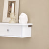 SoBuy FRG43-W Etajeră de Perete cu 2 Sertare - Etajeră Modernă Suspendată pentru Hol, Sufragerie, Bucătărie și Dormitor - Alb 64x15x10cm