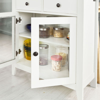 SoBuy FSB05-W Buffet Commode Armoire de Rangement -2 tiroirs 2 portes- Coloris