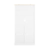 SoBuy FSB101-W Comodă de depozitare, bufet de bucătărie modern, cu 3 uși și 2 sertare, cu compartiment pentru coș de gunoi, design elegant - Mobilier de bucătărie pentru sufragerie sau living, alb 92x40x180 cm