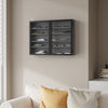 SoBuy FSB113-DG Vitrine Murale Suspendue avec Portes en Verre – Étagère Murale 5 Compartiments pour Collection, Finition Mélaminée Gris – 80×12,2×60 cm, Charge 10 kg
