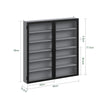SoBuy FSB113-H-DG Armoire Murale 2 Portes avec Étagères Réglables – Meuble Rangement Suspendu pour Salle de Bain, WC et Cuisine – 80×12,2×80 cm, Charge 12 kg