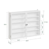 SoBuy FSB113-W Armoire Murale Salle de Bain 2 Portes – Meuble Rangement Mural avec Étagères Réglables, Placard Suspendu Faible Profondeur – 80×12,2×60 cm, Charge 10 kg