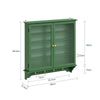 SoBuy FSB114-E-SY Armoire Murale Suspendue Peu Profonde avec Étagères en Verre – Vitrine Murale 2 Portes avec Crochets, Meuble de Rangement Mural en MDF – 68×13,5×68,5 cm, Charge 18 kg