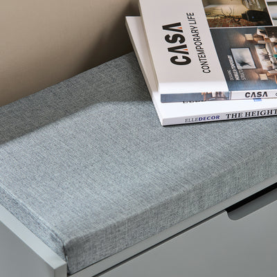 SoBuy FSR151-K-HG Banchetă pentru Pantofi cu Pernă Căptușită și 1 Clapetă, Subțire 24cm pentru Intrare – 60x24x52 cm, Gri
