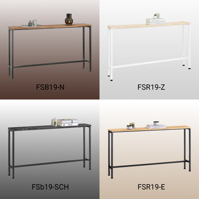 SoBuy FSB19-SCH Console d’Entrée Design Fonctionnel et Gain de Place, Design Moderne, Style Industriel, pour Salon et Chambre – L120×P20×H65 cm, Métal, Noir