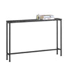 SoBuy FSB19-XL-SCH Consolă Intrare Hol Etajeră Spate Canapea – Blat cu efect de marmură neagră și Picioare Metalice – Stil Industrial Modern pentru Living, Birou, Dormitor – 120x20x80cm