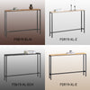 SoBuy FSB19-XL-SCH Consolă Intrare Hol Etajeră Spate Canapea – Blat cu efect de marmură neagră și Picioare Metalice – Stil Industrial Modern pentru Living, Birou, Dormitor – 120x20x80cm