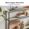 SoBuy FSB49-PZ Masă consolă Mobilier pentru hol cu 3 rafturi de depozitare, rafturi în spatele canapelei, stil industrial pentru living sau hol - L120xP20xH77cm, Metal & Lemn
