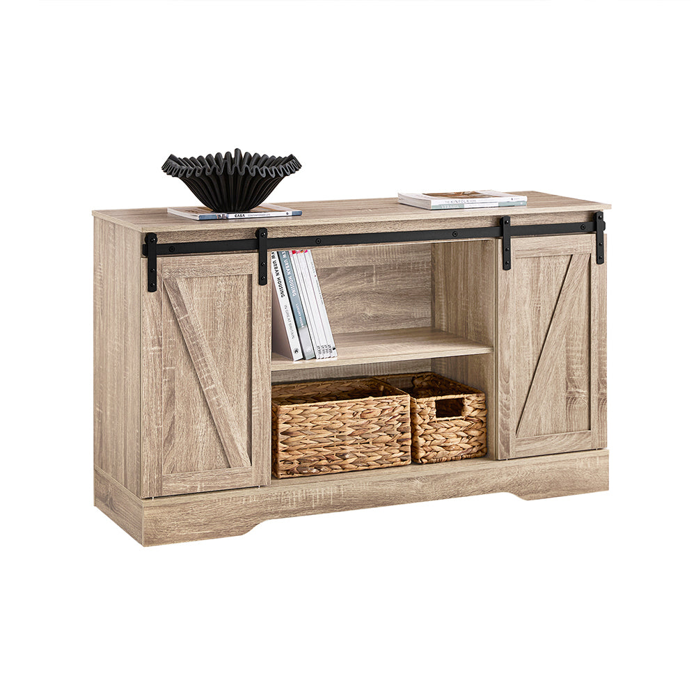 SoBuy FSB60-E Buffet Meuble de Rangement avec Porte de Grange Coulissante, Commode Multifonction pour Entrée Salon Cuisine – 