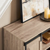 SoBuy FSB60-E Buffet Meuble de Rangement avec Porte de Grange Coulissante, Commode Multifonction pour Entrée Salon Cuisine – 120x40x70 cm