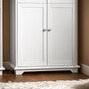 Copia SoBuy Credenza ridicată pentru bucătărie mobilă bufet alb garderobă din lemn pandy stil modern 76x40x175cm FSB44-W