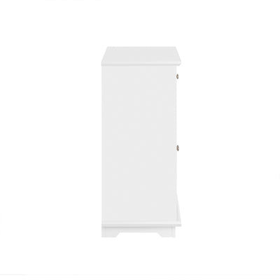 SoBuy FSB77-W Bufet Jos, Comodă Dulap de Depozitare, Dulap de Bucătărie, Mobilier de Depozitare pentru Bucătărie Sufragerie Living Intrare cu 3 Uși din Sticlă, 2 Sertare, 119 x 40 x 90 cm, Alb