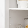 SoBuy Credenza cu roți mobile pentru microunde de bucătărie cu 1 sertar, 3 uși garderobă de bucătărie 89x40x89cm FSB78-W