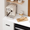 SoBuy Credenza cu roți mobile pentru microunde de bucătărie cu 1 sertar, 3 uși garderobă de bucătărie 89x40x89cm FSB78-W
