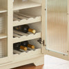 SoBuy Buffet Credenza cu 2 uși în bucătărie mobilă mobilă cu microunde mobilă 120x40x90cm FSB81-MI