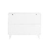 SoBuy FSB86-W Buffet Bas, Commode Armoire de Rangement, Buffet Bahut pour Cuisine Salle à Manger Salon Entrée avec Placard, 3 Tiroirs et 2 Portes Vitrées, 108 x 40 x 85 cm, Blanc