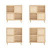 SoBuy FSB87-N Bufet Mobilier de Depozitare cu 2 Uși Glisante, Comodă Multifuncțională pentru Hol Sufragerie Bucătărie – 80x35x87 cm, Natural