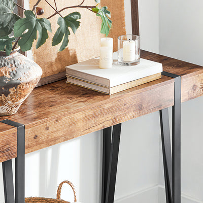 SoBuy FSB88-F Table Console, Bout de Canapé, Table d’Entrée, Meuble d’Entrée, Table d'Appoint, Buffet Table Décorative, Cadre en Métal