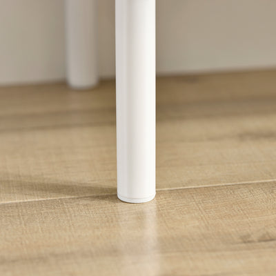 SoBuy FSB91-WN Bufet, Dulap de Depozitare cu 3 Sertare și 1 Ușă, Picioare Metalice, Comodă Multifuncțională pentru Hol, Living – 75x35x76 cm, Alb și Natur