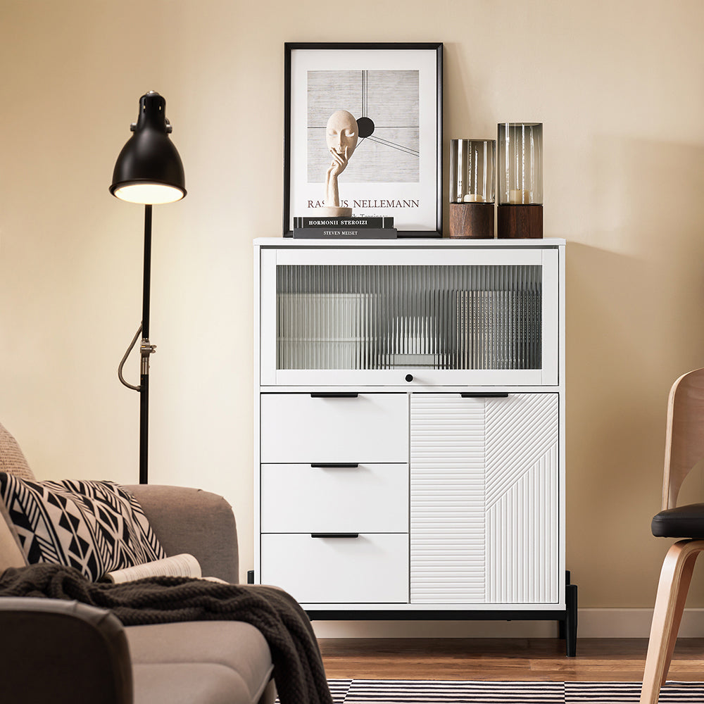 SoBuy FSB94-W Dulap de pantofi, Mobilier hol, Comodă, Dulap de depozitare