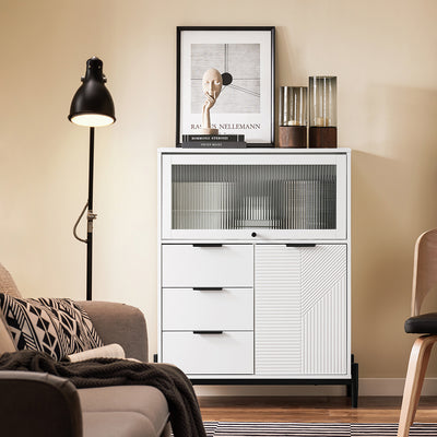 SoBuy FSB94-W Dulap de pantofi, Mobilier hol, Comodă, Dulap de depozitare