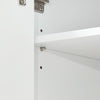 SoBuy FSB97-WN Buffet Bas Blanc et Bambou, 1 Tiroir, 2 Portes et Étagères Réglables pour Entrée, Salon ou Cuisine – 60x34x85 cm, Charge 80kg